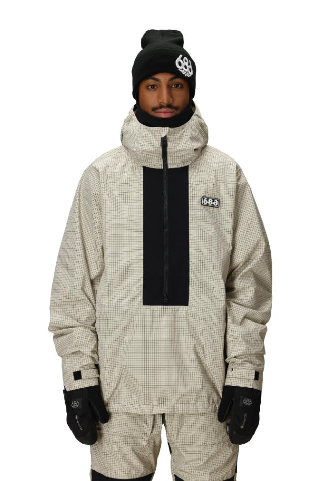 686 ロクハチロク Men's Ghost 2.5L Anorak LIMESTONE RIPSTOP 25-26 スノーボード ウェア