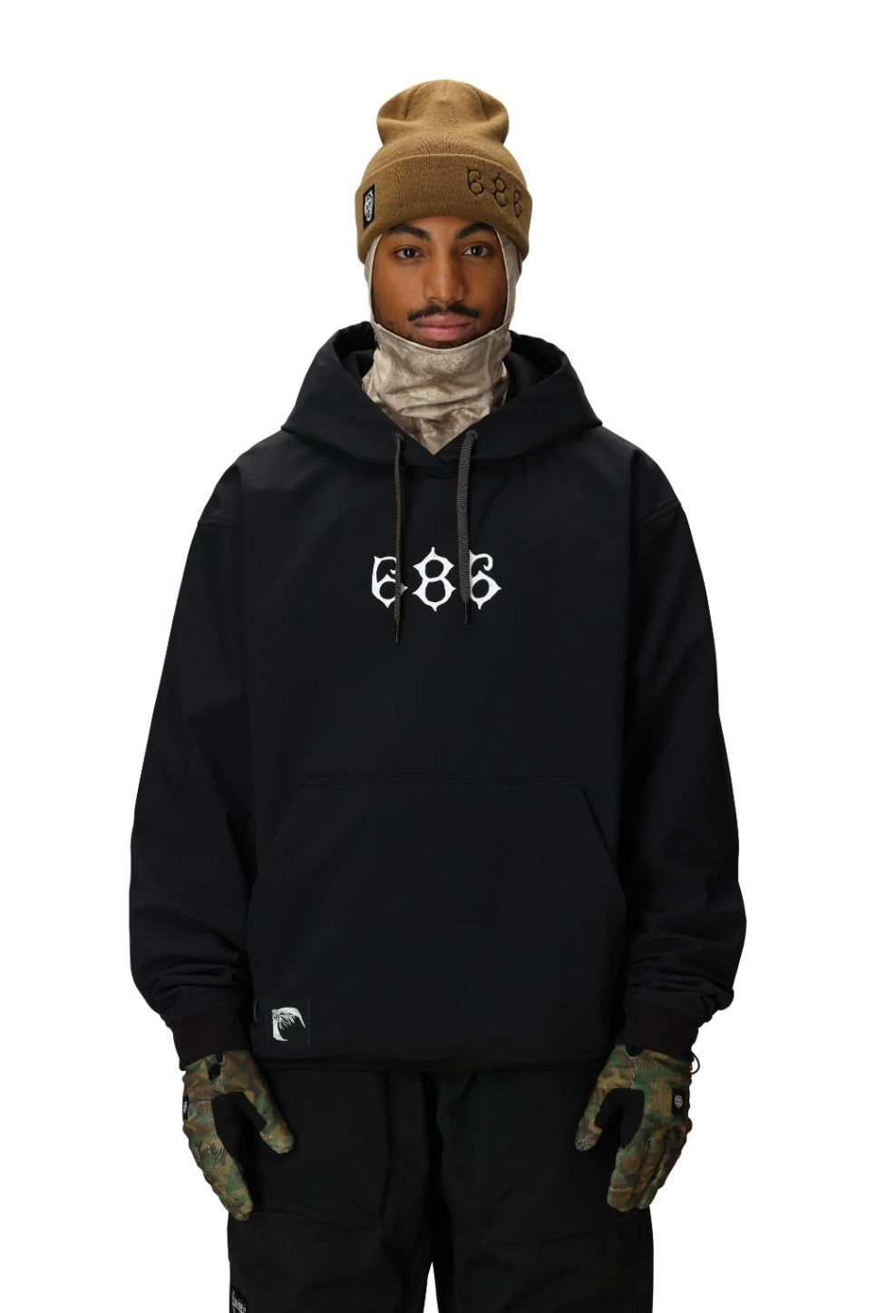 686 ロクハチロク MENS WATERPROOF TEAM HOODY BLACK PRINT 25-26 スノーボード ウェア