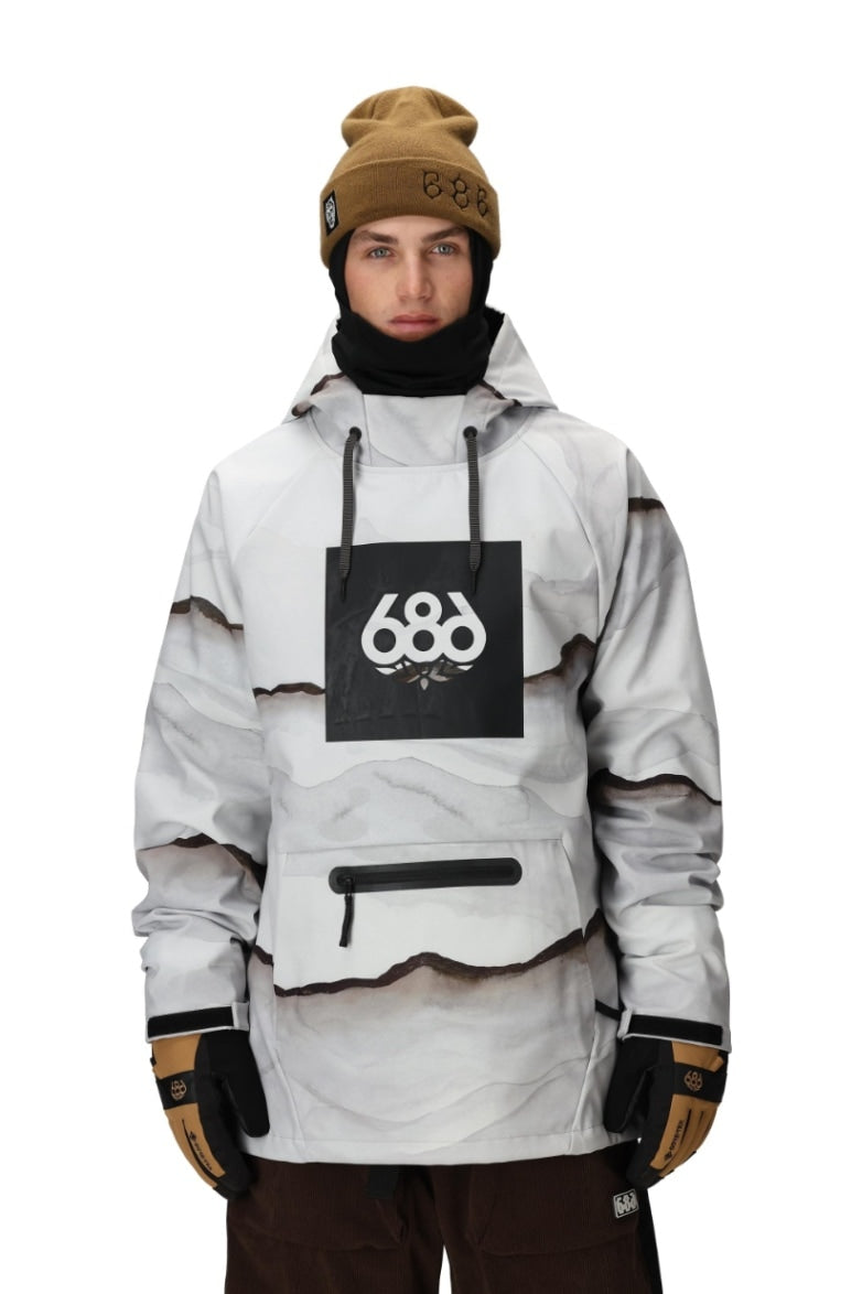 686 ロクハチロク Men's Waterproof Hoody SMOKE MOUNTAIN PRINT 25-26 スノーボード ウェア