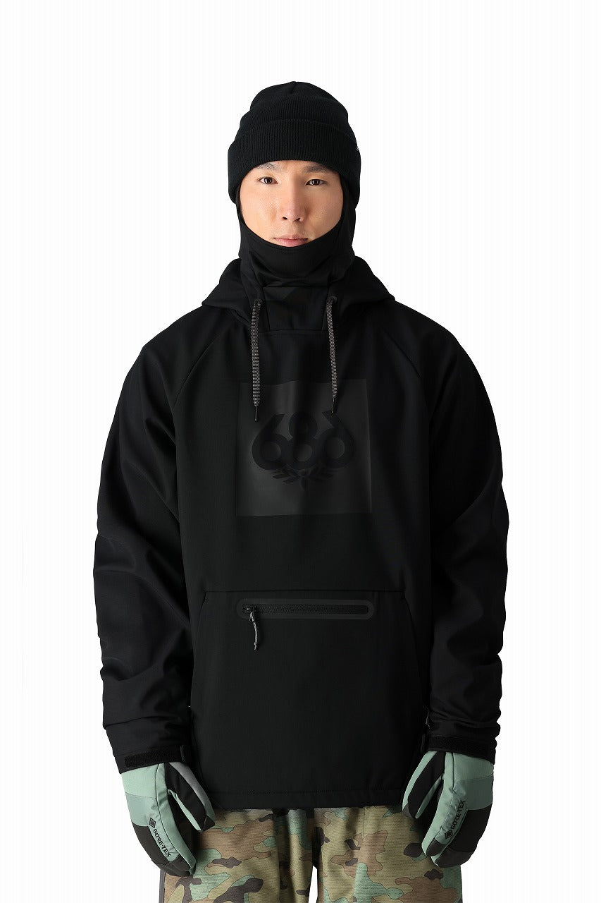 686 ロクハチロク Men's Waterproof Hoody BLACK 25-26 スノーボード ウェア