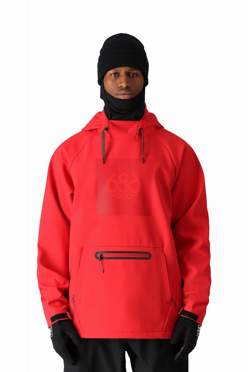 686 ロクハチロク Men's Waterproof Hoody TRUE RED 25-26 スノーボード ウェア
