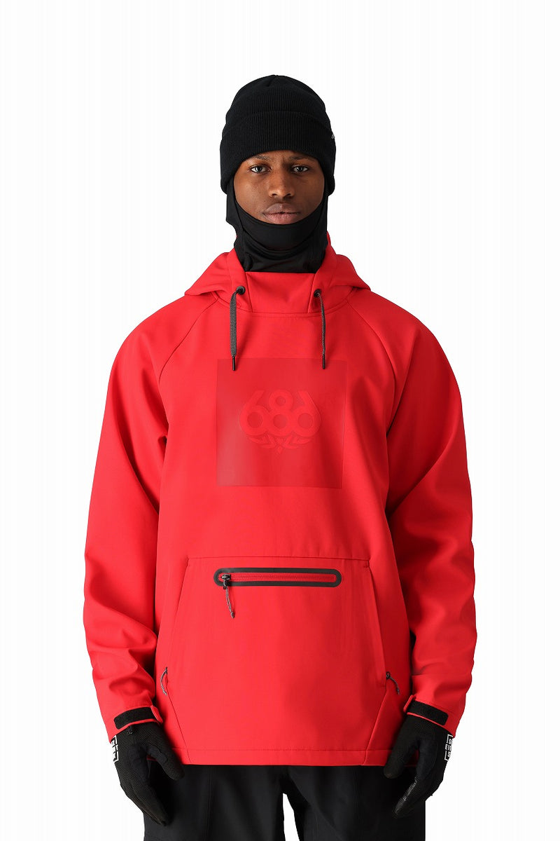 686 ロクハチロク Men's Waterproof Hoody TRUE RED 25-26