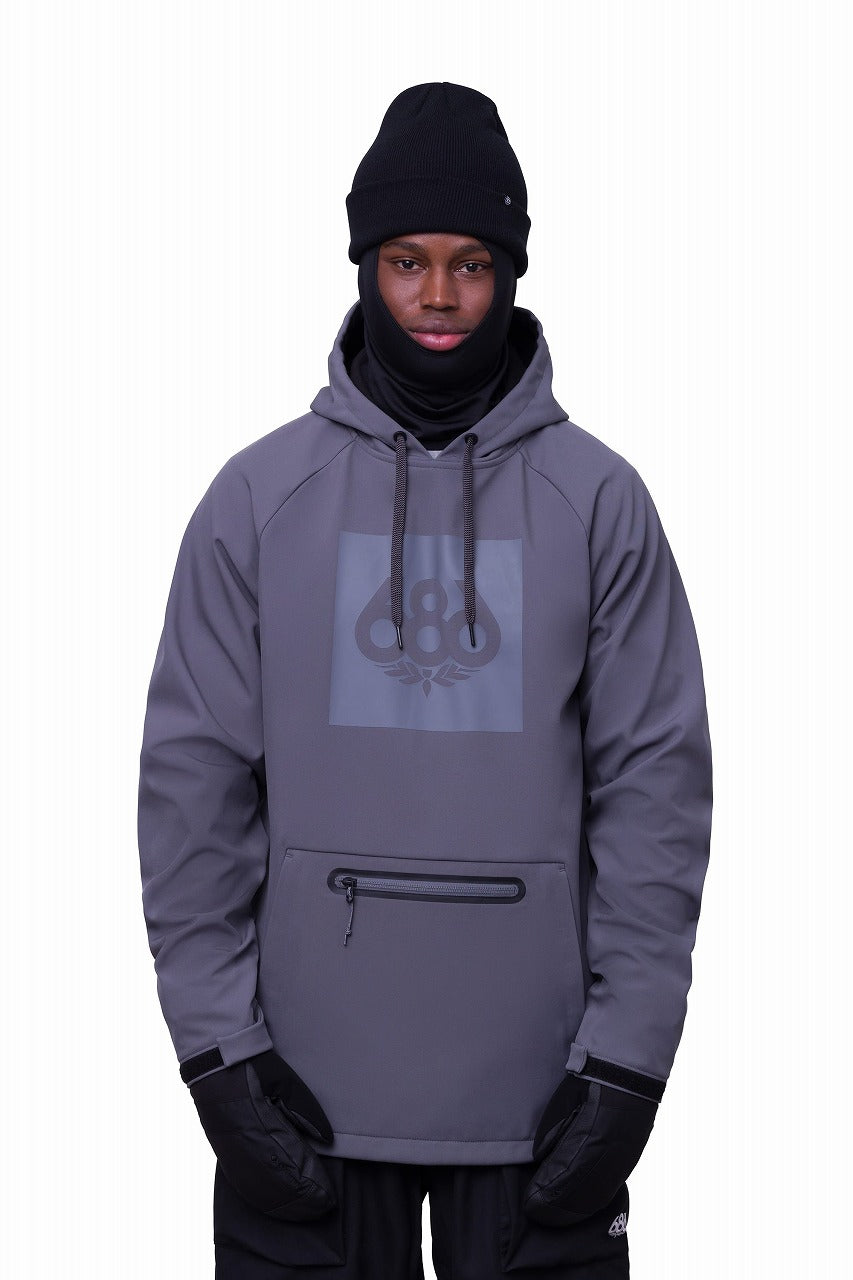 686 ロクハチロク Men's Waterproof Hoody RHINO GREY 25-26 スノーボード ウェア