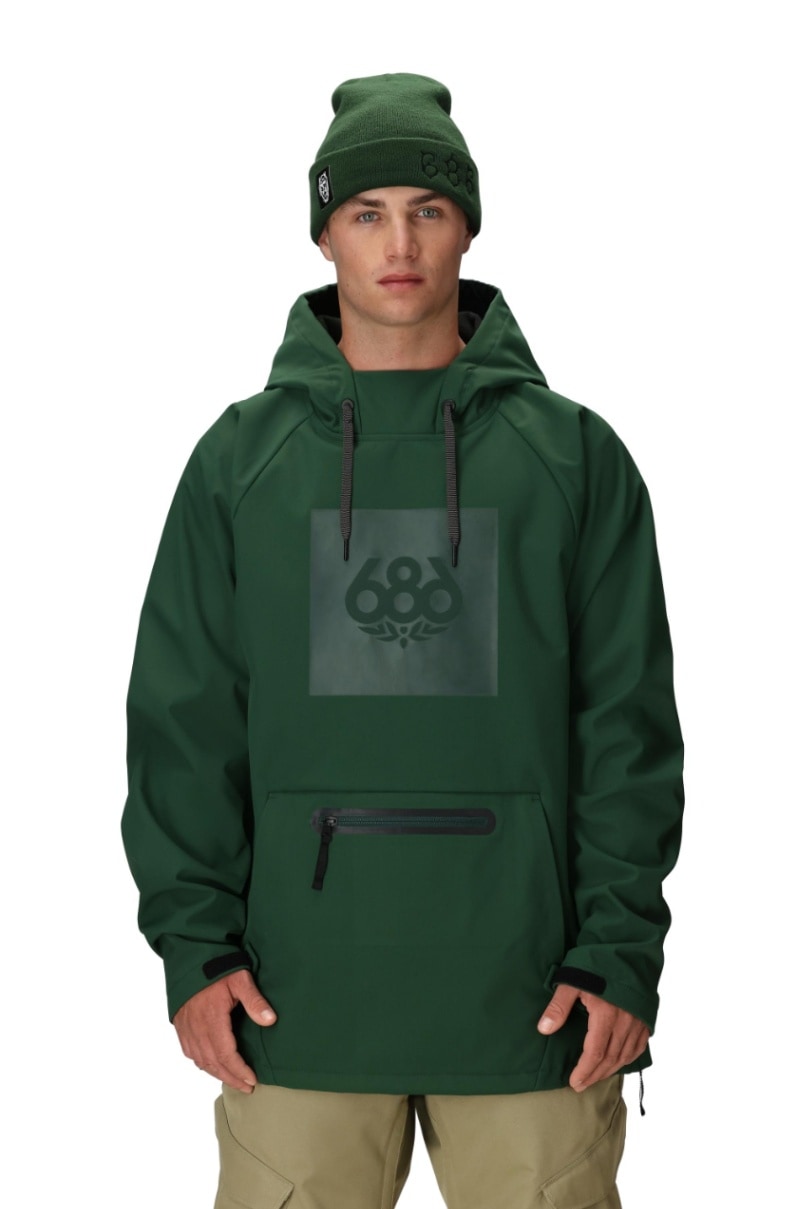 686 ロクハチロク Men's Waterproof Hoody MOSS GREEN 25-26 スノーボード ウェア