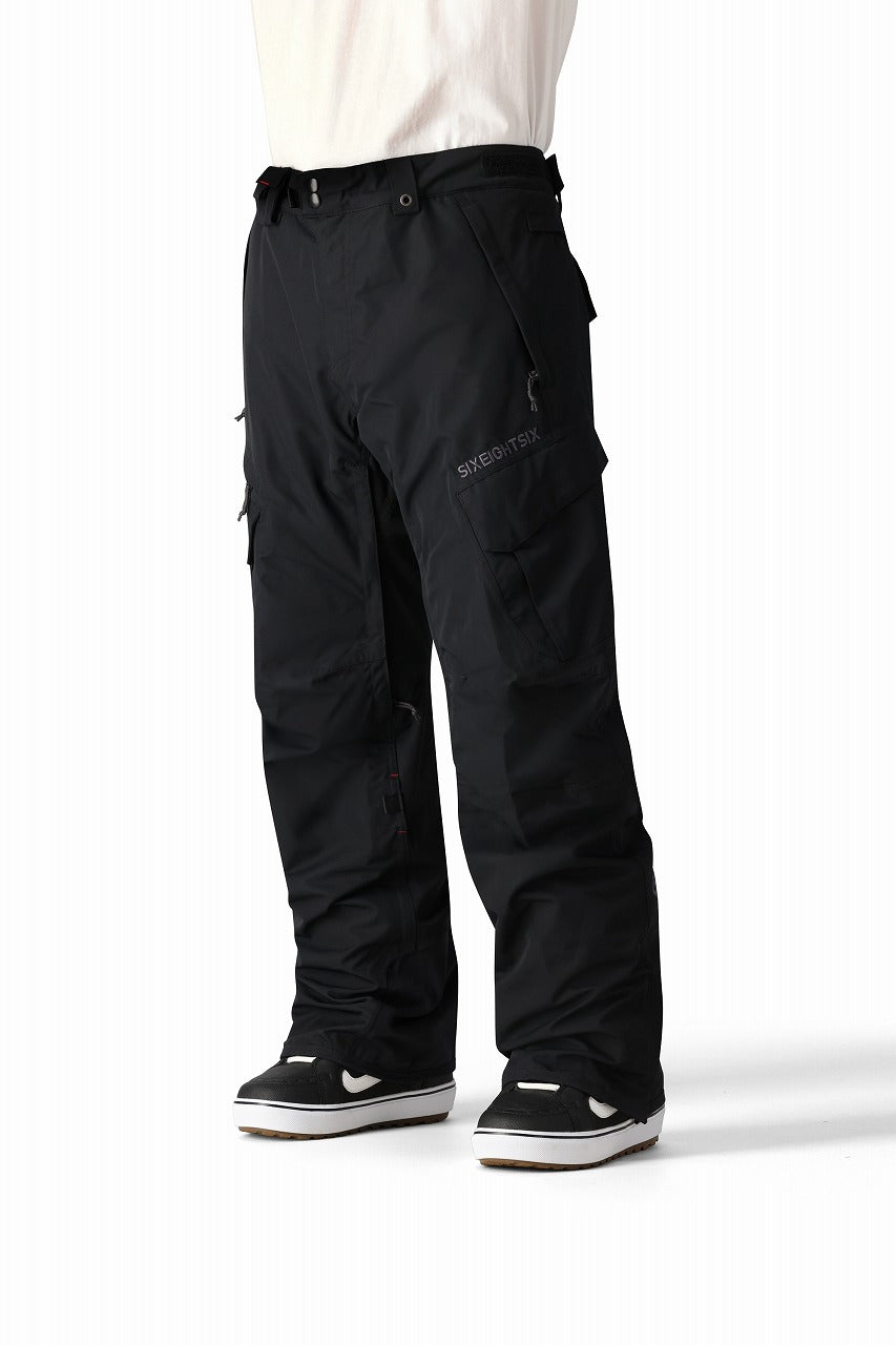 686 ロクハチロク Men's SMARTY? 3-in-1 Cargo Pant BLACK 25-26 スノーボード ウェア