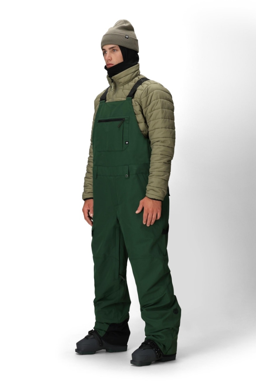 686 ロクハチロク MENS HOT LAP INSULATED BIB MOSS GREEN RIPSTOP 25-26 スノーボード ウェア