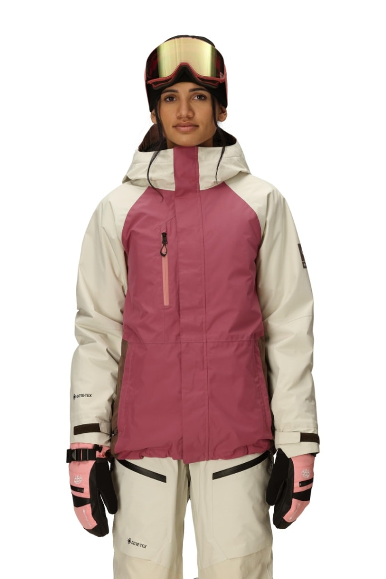 スノーボード ウェア シックスエイトシックス 686 WOMENS GORE-TEX WILLOW INSULATED JACKET ROSEWOOD COLORBLOCK  送料無料 日本正規品 予約商品 店頭受け取り可能