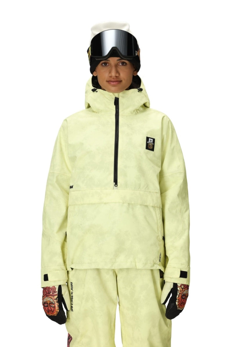 686 ロクハチロク WOMENS 686 SUBLIME SHELL ANORAK SUBLIME YELLOW TIE DYE 25-26 スノーボード ウェア
