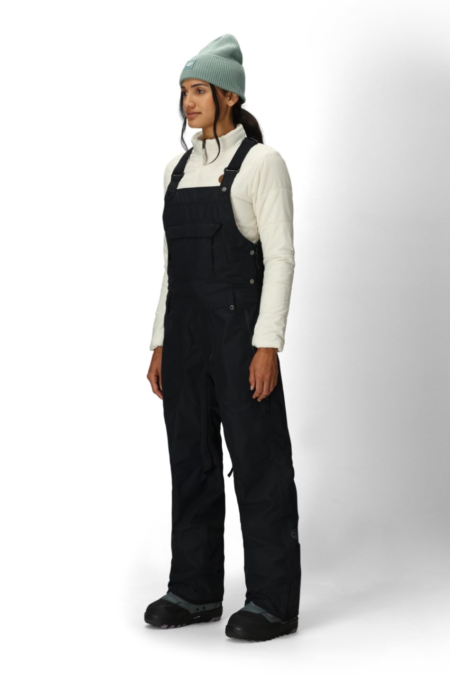 686 ロクハチロク WOMENS BLACK MAGIC 20K SHELL BIB BLACK 25-26 スノーボード ウェア