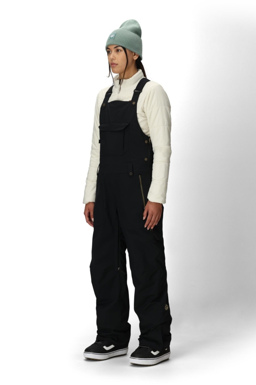 686 ロクハチロク WOMENS BLACK MAGIC INSULATED BIB BLACK 25-26 スノーボード ウェア