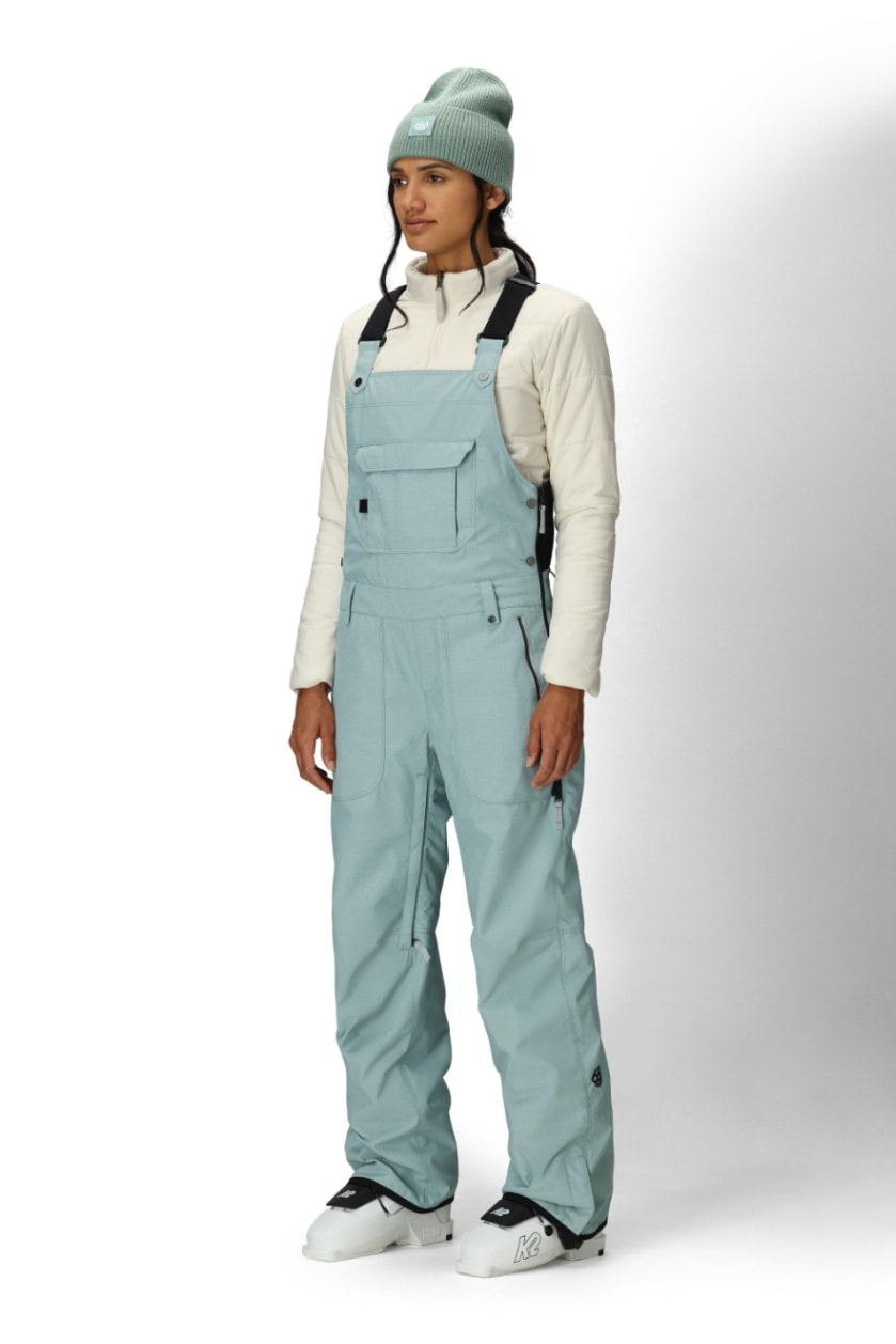 686 ロクハチロク WOMENS BLACK MAGIC INSULATED BIB DUSTY MARINE DOBBY 25-26 スノーボード ウェア