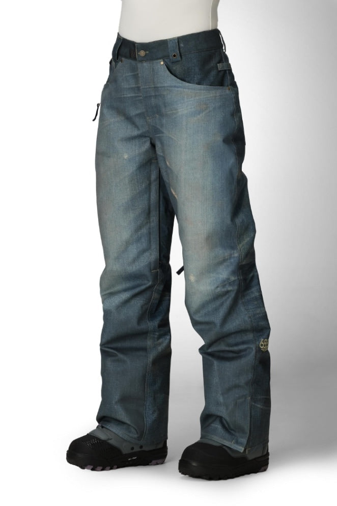 686 ロクハチロク WOMENS DECONSTRUCTED DENIM INSULATED PANT INDIGO DENIM 25-26 スノーボード ウェア