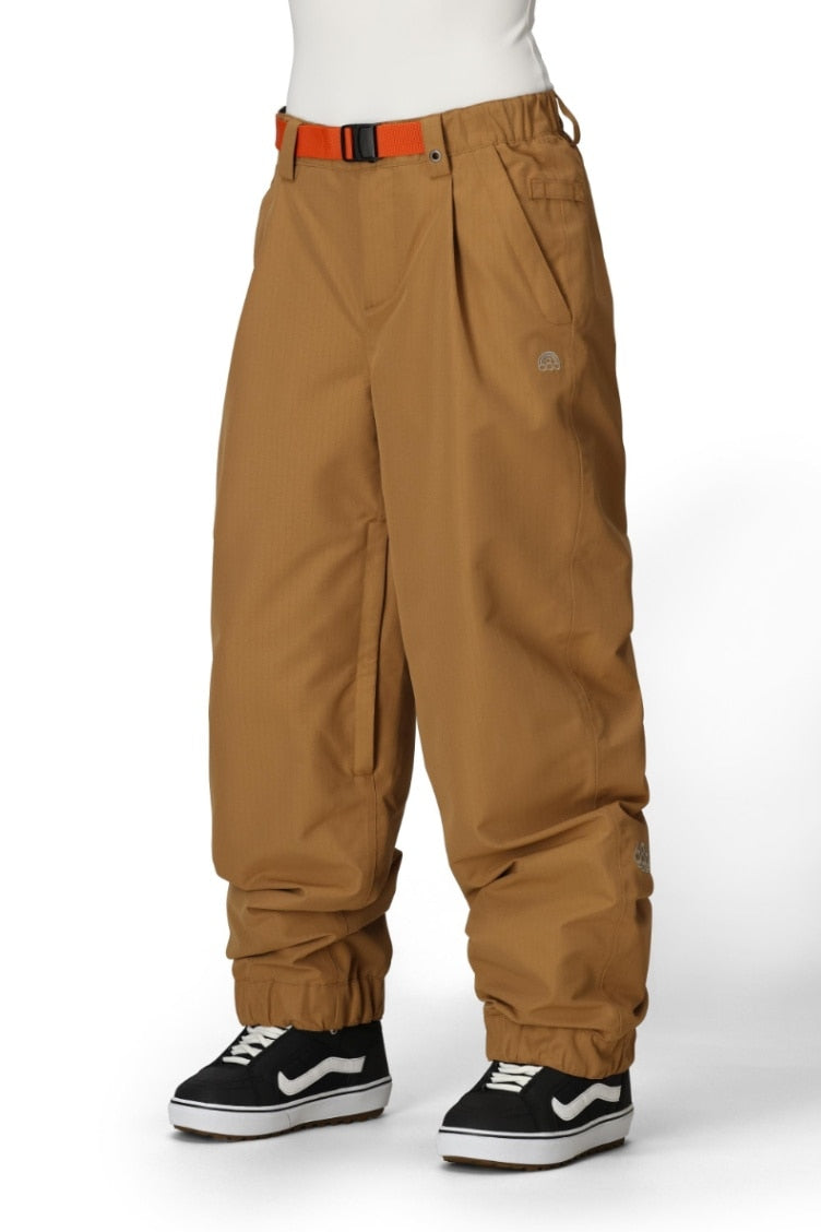 686 ロクハチロク WOMENS OUTLINE SHELL PANT CARAMEL RIPSTOP 25-26 スノーボード ウェア