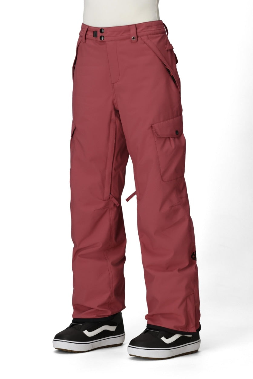 686 ロクハチロク WOMENS AURA INSULATED CARGO PANT ROSEWOOD 25-26 スノーボード ウェア