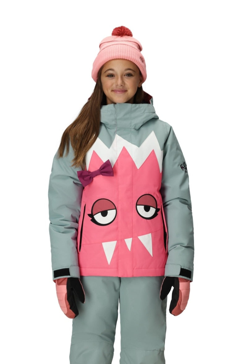 686 ロクハチロク GIRLS SNAGGLETOOTH LUNA INSULATED JACKET GERANIUM PINK COLORBLOCK 25-26 スノーボード ウェア