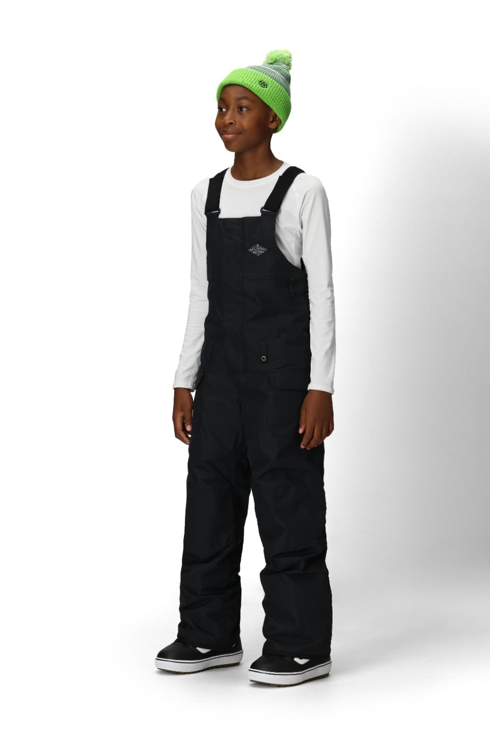 686 ロクハチロク Boys' Frontier Insulated Bib BLACK 25-26 スノーボード ウェア