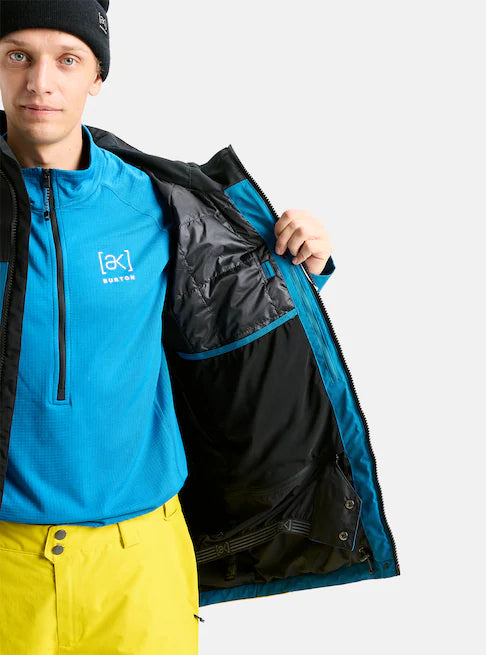 スノーボード ウェア バートン BURTON AK Swash GORE-TEX Jacket True Black / Blue Teal / Atomic Yellow 25-26 送料無料 日本正規品 予約商品 店頭受け取り可能