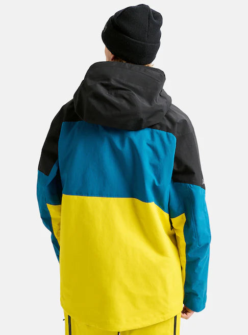 スノーボード ウェア バートン BURTON AK Swash GORE-TEX Jacket True Black / Blue Teal / Atomic Yellow 25-26 送料無料 日本正規品 予約商品 店頭受け取り可能