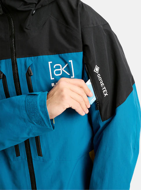 スノーボード ウェア バートン BURTON AK Swash GORE-TEX Jacket True Black / Blue Teal / Atomic Yellow 25-26 送料無料 日本正規品 予約商品 店頭受け取り可能