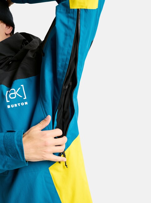 スノーボード ウェア バートン BURTON AK Swash GORE-TEX Jacket True Black / Blue Teal / Atomic Yellow 25-26 送料無料 日本正規品 予約商品 店頭受け取り可能