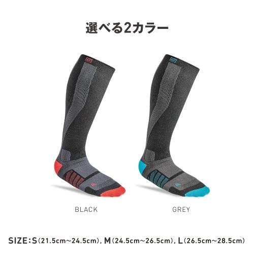 DEELUXE ディーラックス THERMO SOCKS EVO + 25-26 スノーボード アクセサリー BLACK/RED