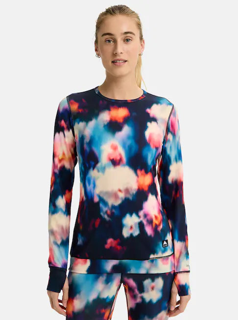 BURTON バートン Women's Midweight Crew 25-26 スノーボード アクセサリー Floral Blur