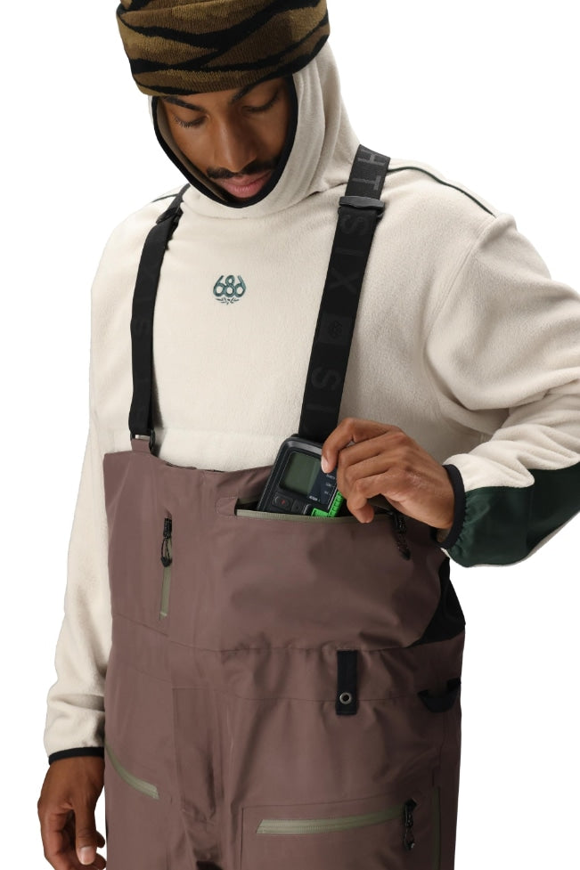 686 ロクハチロク MENS GORE-TEX 3L ATV BIB PEPPERCORN 25-26 スノーボード ウェア