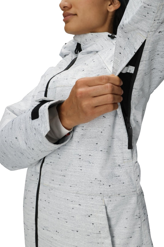 686 ロクハチロク WOMENS ATHENA INSULATED JACKET WHITE SLUB 25-26 スノーボード ウェア