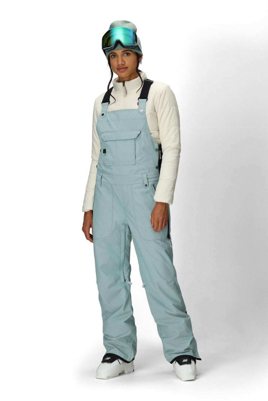 686 ロクハチロク WOMENS BLACK MAGIC INSULATED BIB DUSTY MARINE DOBBY 25-26 スノーボード ウェア