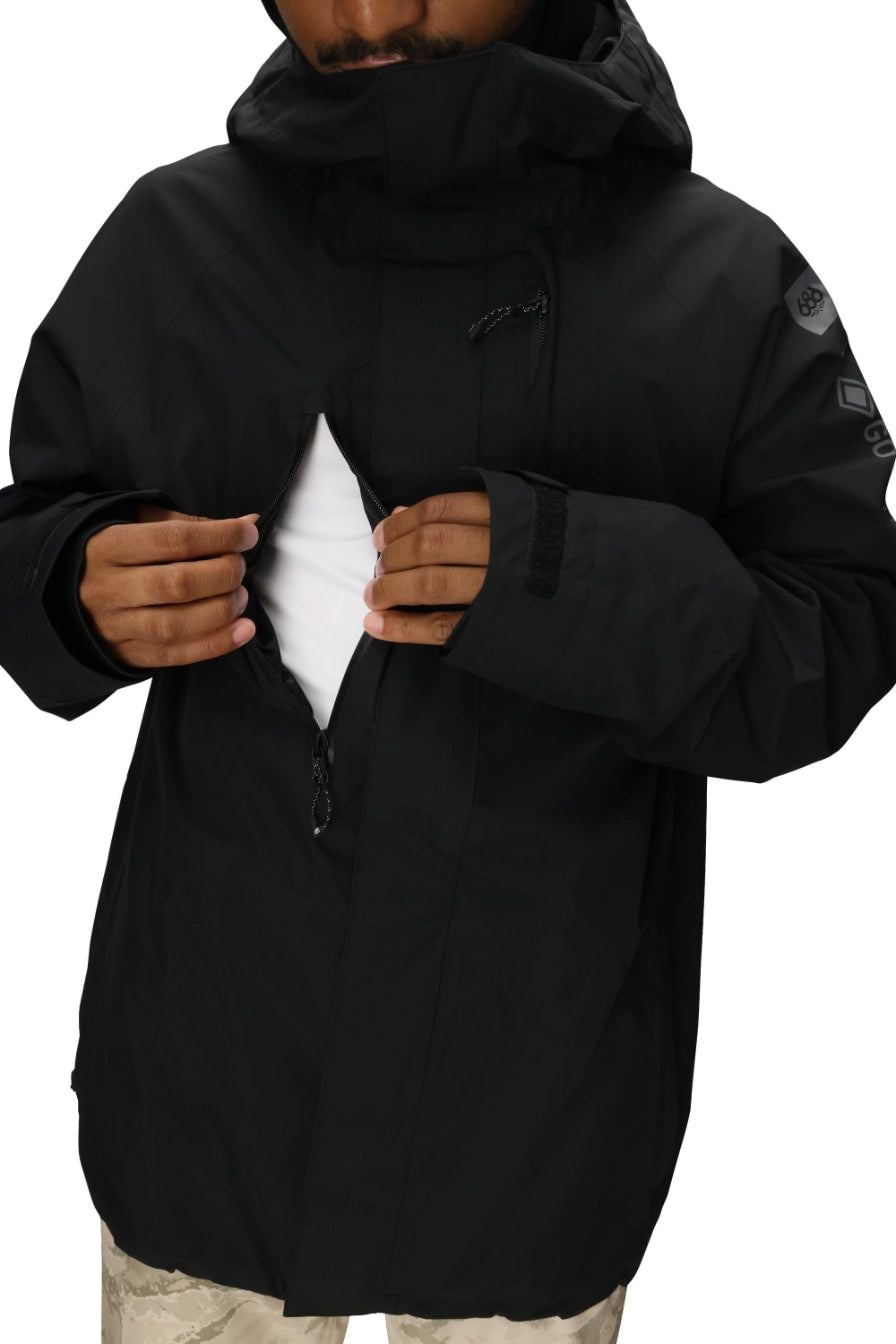 686 ロクハチロク MENS GORE-TEX CORE INSULATED JACKET BLACK 25-26 スノーボード ウェア