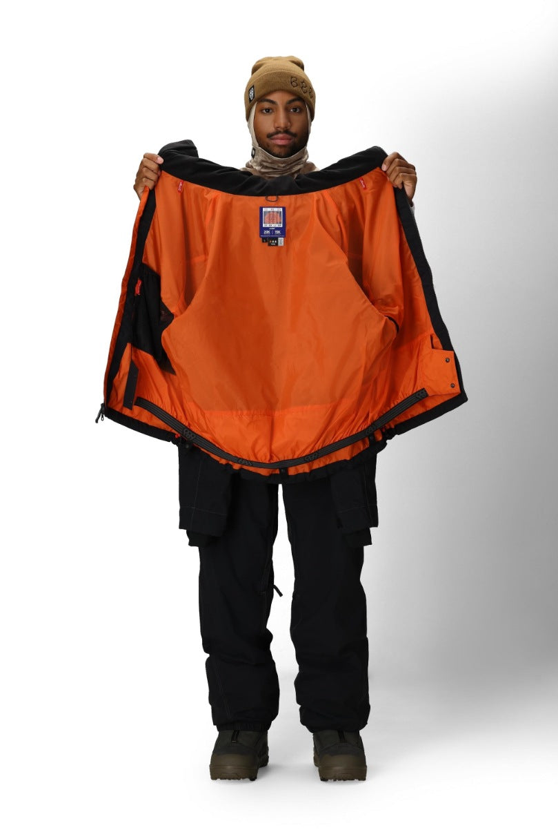 686 スノーボードウェア ブラック/オレンジ 686 ロクハチロク MENS DOJO SHELL JACKET BLACK 25-26 スノーボード