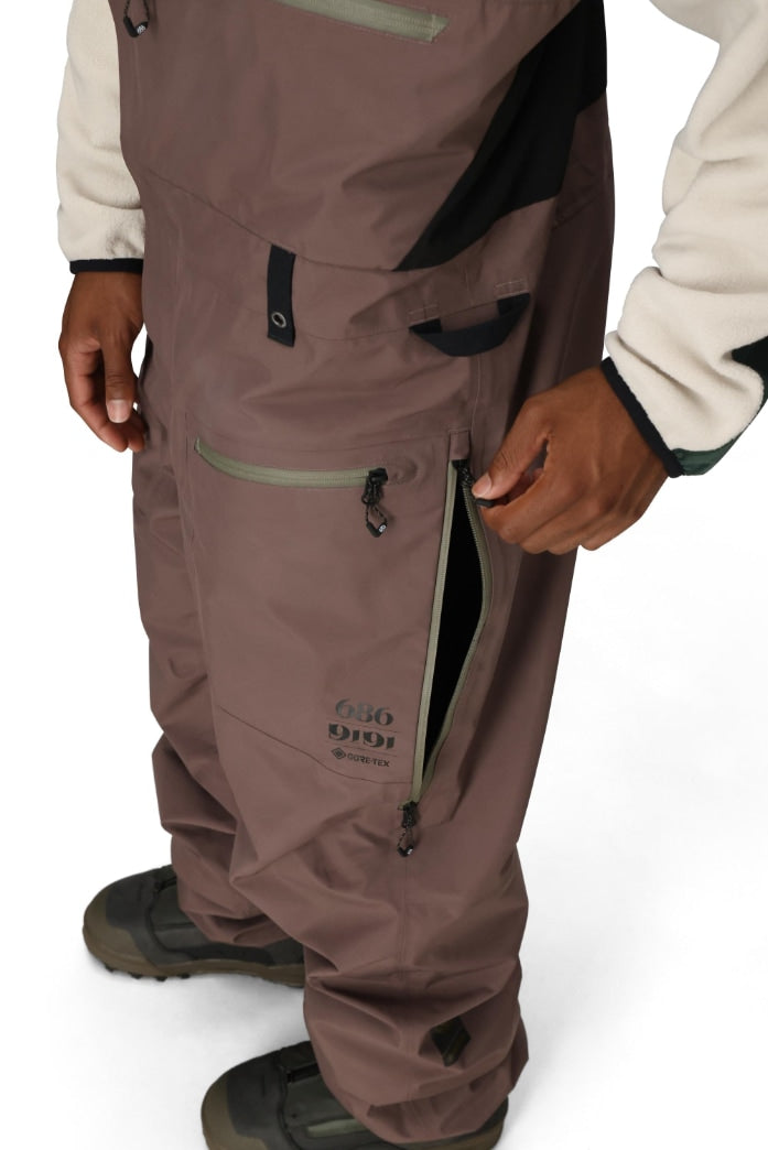 686 ロクハチロク MENS GORE-TEX 3L ATV BIB PEPPERCORN 25-26 スノーボード ウェア