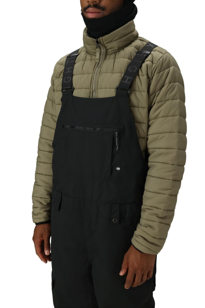 686 ロクハチロク MENS HOT LAP INSULATED BIB BLACK 25-26 スノーボード ウェア