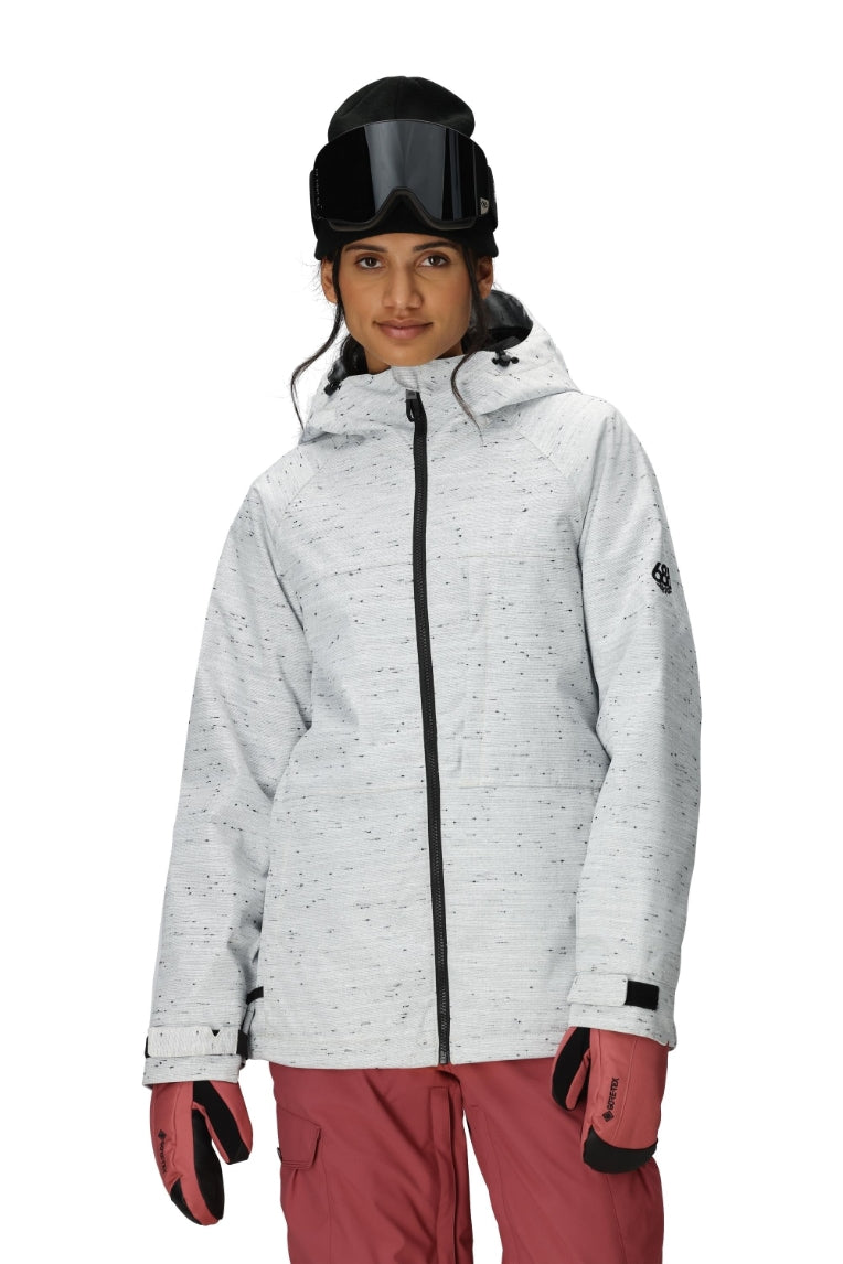 686 ロクハチロク WOMENS ATHENA INSULATED JACKET WHITE SLUB 25-26 スノーボード ウェア