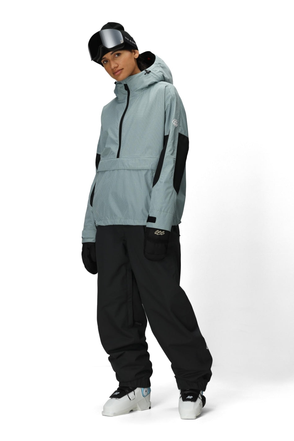 686 ロクハチロク WOMENS OUTLINE SHELL PANT BLACK 25-26 スノーボード ウェア