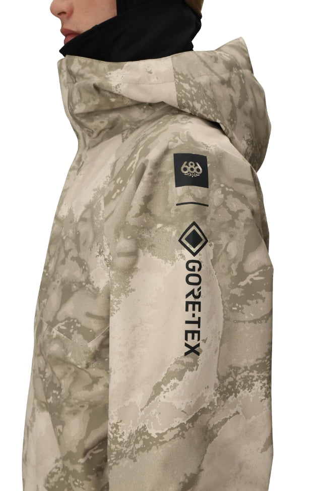686 ロクハチロク MENS GORE-TEX CORE SHELL JACKET LIMESTONE HEMISPHERE PRINT 25-26 スノーボード ウェア