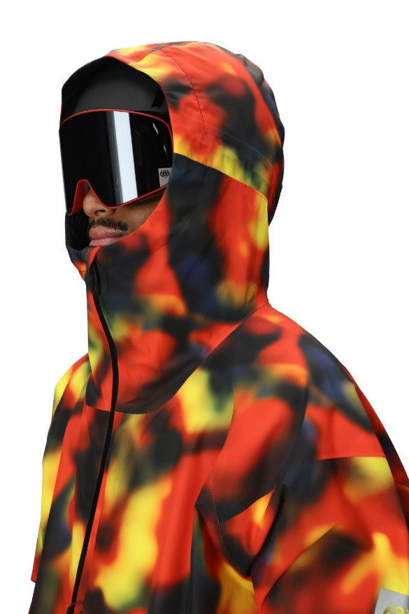 686 ロクハチロク MENS GATEWAY SHELL JACKET RED SOLAR PRINT 25-26 スノーボード ウェア