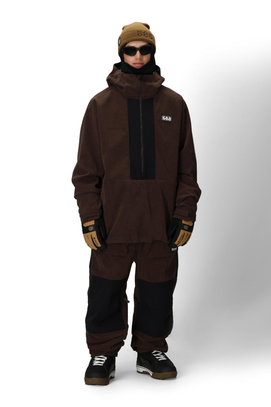686 ロクハチロク Men's Ghost 2.5L Anorak COFFEE CORDUROY 25-26 スノーボード ウェア