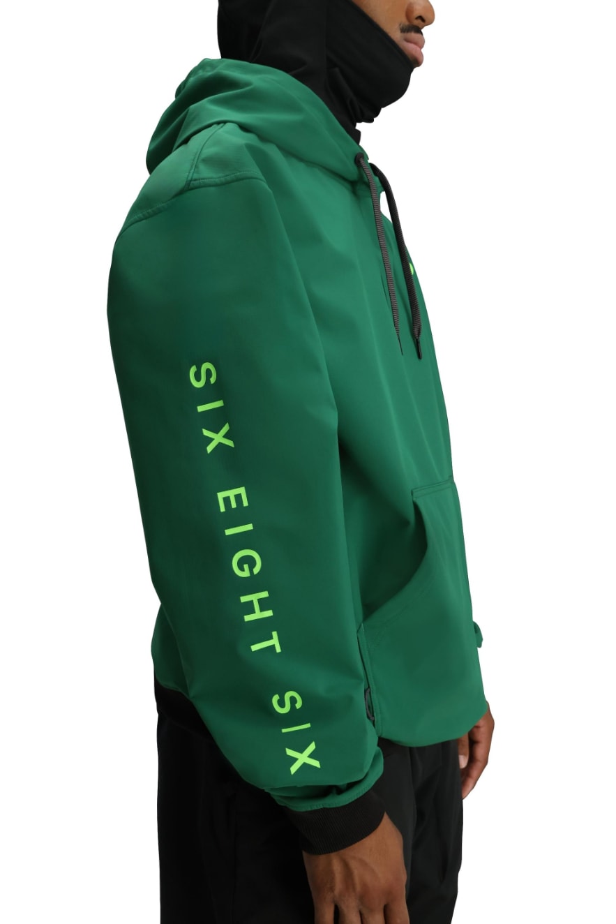 686 ロクハチロク MENS WATERPROOF TEAM HOODY EMERALD GREEN 25-26 スノーボード ウェア