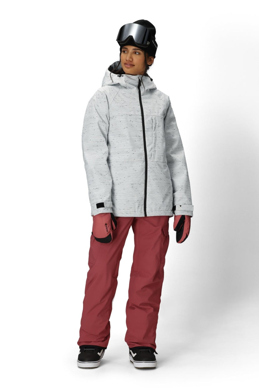 686 ロクハチロク WOMENS ATHENA INSULATED JACKET WHITE SLUB 25-26 スノーボード ウェア