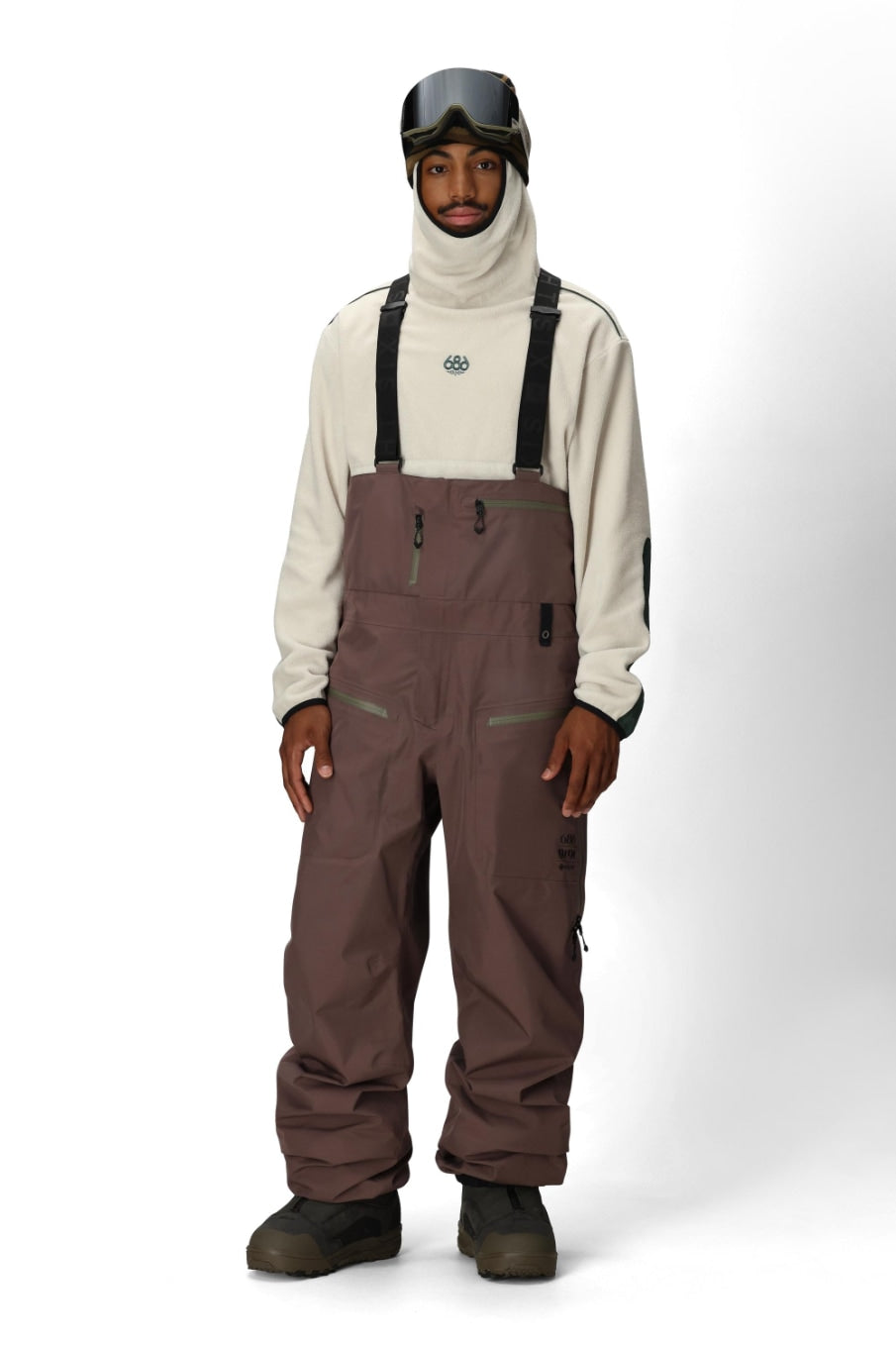 686 ロクハチロク MENS GORE-TEX 3L ATV BIB PEPPERCORN 25-26 スノーボード ウェア