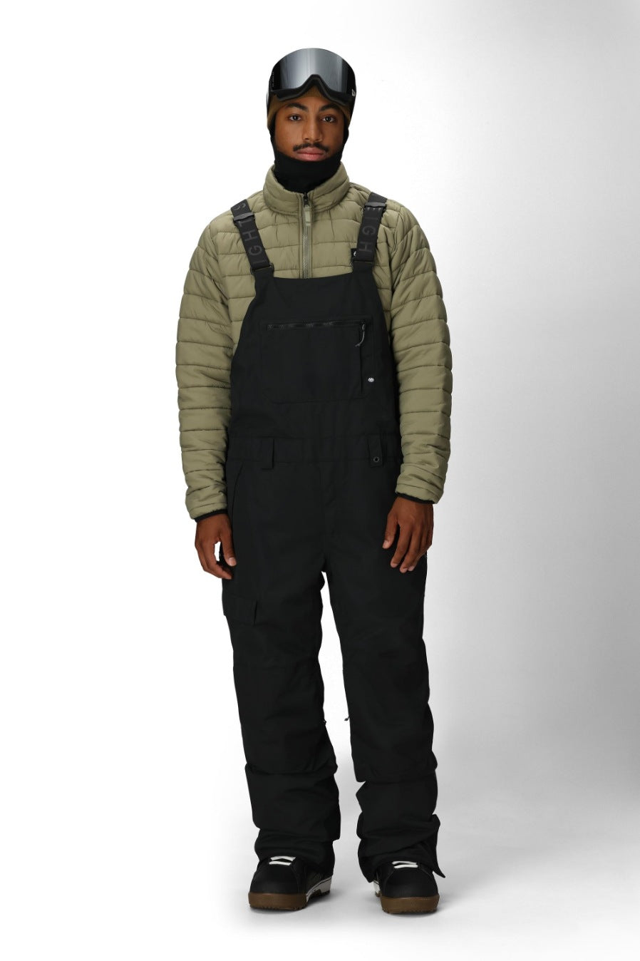 686 ロクハチロク MENS HOT LAP INSULATED BIB BLACK 25-26 スノーボード ウェア