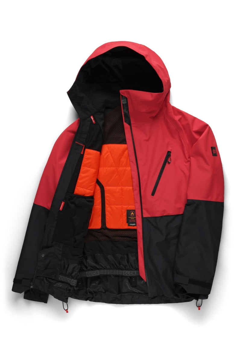 686 ロクハチロク MENS HYDRA THERMAGRAPH JACKET TRUE RED COLORBLOCK 25-26 スノーボード ウェア