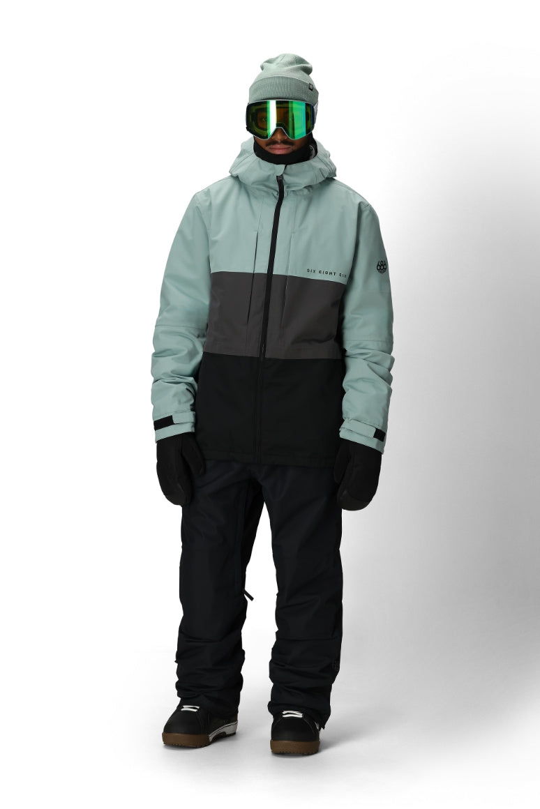686 ロクハチロク MENS SMARTY 3-IN-1 FORM JACKET DUSTY MARINE COLORBLOCK 25-26 スノーボード ウェア