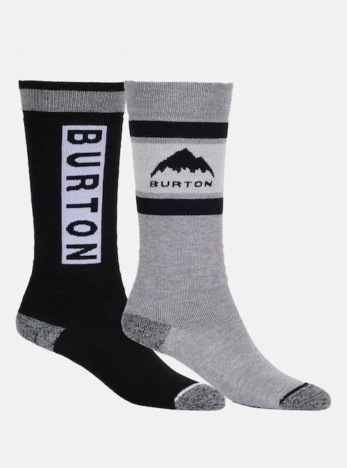 BURTON バートン Kids' Weekend Midweight Socks (2 Pack) 25-26 スノーボード アクセサリー True Black