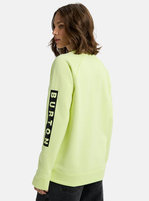 スノーボード ウェア バートン BURTON W Oak Crewneck Fleece Glow Yellow Green Heather 25-26 送料無料 日本正規品 予約商品 店頭受け取り可能