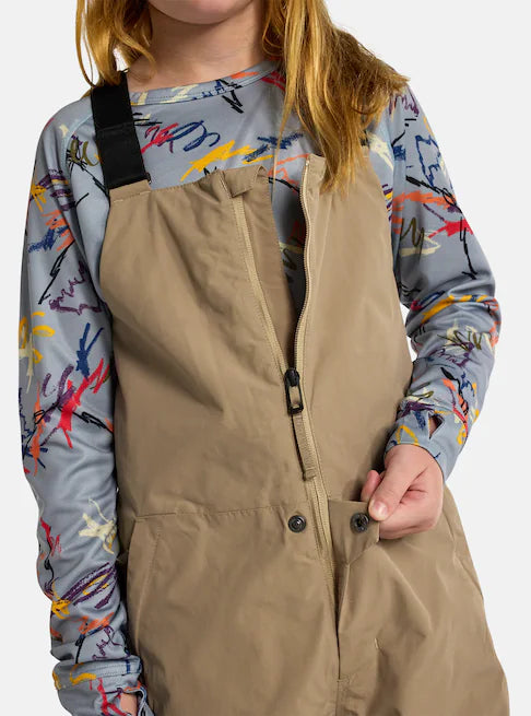 スノーボード ウェア バートン BURTON Skylar 2L Bib Pants Summit Taupe キッズ 25-26 送料無料 日本正規品 予約商品 店頭受け取り可能