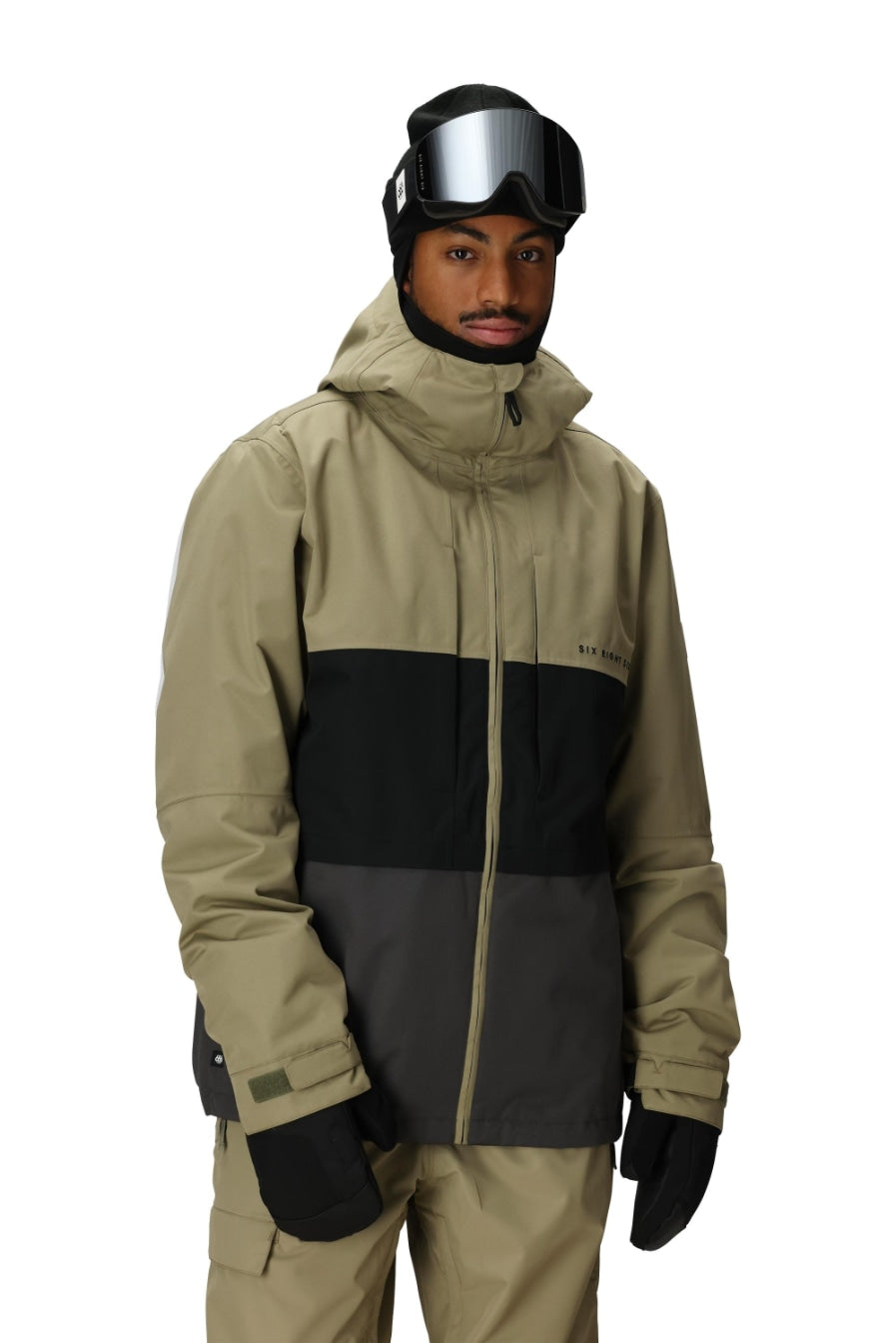 686 ロクハチロク MENS SMARTY 3-IN-1 FORM JACKET SAGE COLORBLOCK 25-26 スノーボード ウェア