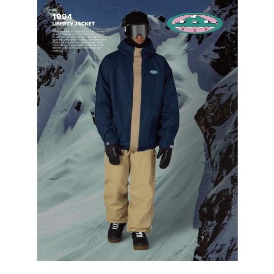 686 ウェア ロクハチロク MENS 1994 LIBERTY JACKET NAVY COLORBLOCK M6WN194 26-27 スノーボードウェア 日本正規品