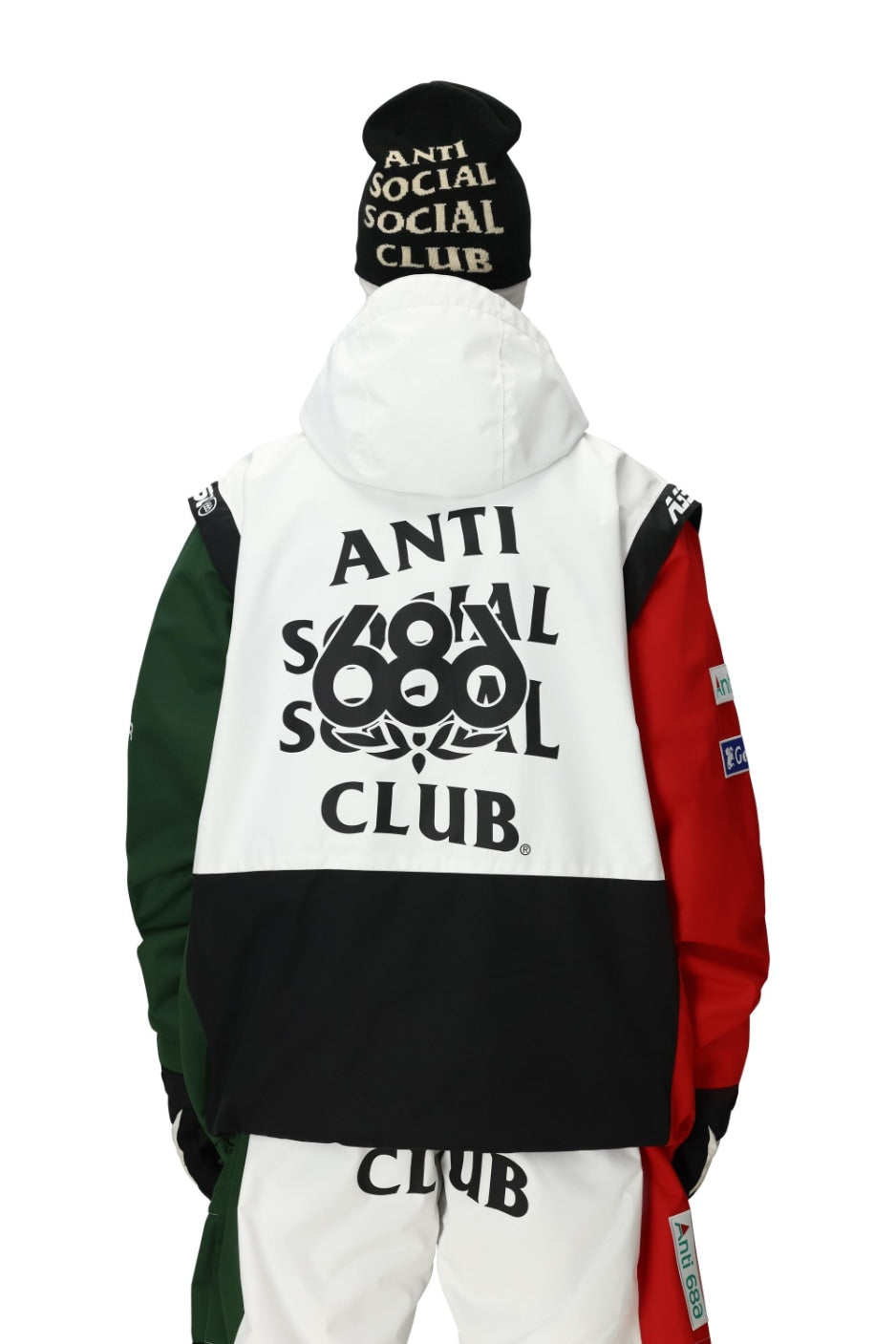 686 ロクハチロク MENS 686 ASSC F1 SHELL ANORAK ASSC WHITE COLORBLOCK 25-26 スノーボード ウェア